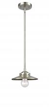  284-1S-SN-M2-SN-LED - Railroad - 1 Light - 8 inch - Brushed Satin Nickel - Cord hung - Mini Pendant