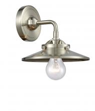  284-1W-SN-M2-SN-LED - Railroad - 1 Light - 8 inch - Brushed Satin Nickel - Sconce