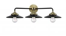  284-3W-BAB-M6-BK-LED - Railroad - 3 Light - 26 inch - Black Antique Brass - Bath Vanity Light