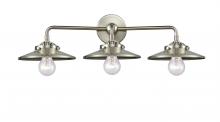  284-3W-SN-M2-SN - Railroad - 3 Light - 26 inch - Brushed Satin Nickel - Bath Vanity Light