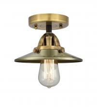  288-1C-BAB-M4-AB-LED - Railroad - 1 Light - 8 inch - Black Antique Brass - Semi-Flush Mount