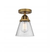  288-1C-BB-G64-LED - Cone - 1 Light - 6 inch - Brushed Brass - Semi-Flush Mount