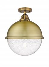  288-1C-BB-HFS-124-BB-LED - Hampden - 1 Light - 13 inch - Brushed Brass - Semi-Flush Mount