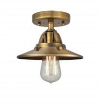  288-1C-BB-M4-BB - Railroad - 1 Light - 8 inch - Brushed Brass - Semi-Flush Mount