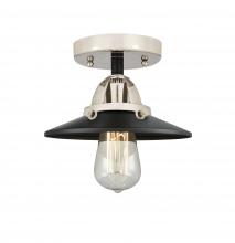  288-1C-BPN-M6-BK-LED - Railroad - 1 Light - 8 inch - Black Polished Nickel - Semi-Flush Mount