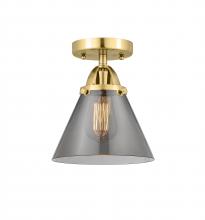  288-1C-SG-G43 - Cone - 1 Light - 8 inch - Satin Gold - Semi-Flush Mount