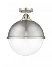  288-1C-SN-HFS-122-SN-LED - Hampden - 1 Light - 13 inch - Brushed Satin Nickel - Semi-Flush Mount