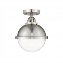  288-1C-SN-HFS-82-SN-LED - Hampden - 1 Light - 9 inch - Brushed Satin Nickel - Semi-Flush Mount