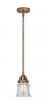  288-1S-AC-G184S - Canton - 1 Light - 5 inch - Antique Copper - Cord hung - Mini Pendant