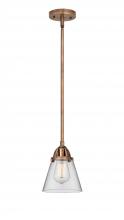  288-1S-AC-G62-LED - Cone - 1 Light - 6 inch - Antique Copper - Cord hung - Mini Pendant