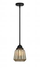  288-1S-BK-G146-LED - Chatham - 1 Light - 7 inch - Matte Black - Cord hung - Mini Pendant