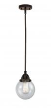  288-1S-OB-G204-6-LED - Beacon - 1 Light - 6 inch - Oil Rubbed Bronze - Cord hung - Mini Pendant