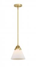  288-1S-SG-G41 - Cone - 1 Light - 8 inch - Satin Gold - Cord hung - Mini Pendant