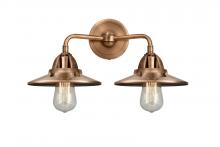  288-2W-AC-M3-AC - Railroad - 2 Light - 16 inch - Antique Copper - Bath Vanity Light