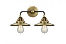  288-2W-BAB-M4-AB-LED - Railroad - 2 Light - 16 inch - Black Antique Brass - Bath Vanity Light