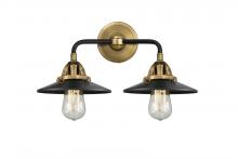  288-2W-BAB-M6-BK-LED - Railroad - 2 Light - 16 inch - Black Antique Brass - Bath Vanity Light