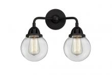  288-2W-BK-G202-6-LED - Beacon - 2 Light - 14 inch - Matte Black - Bath Vanity Light