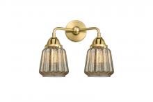  288-2W-SG-G146-LED - Chatham - 2 Light - 14 inch - Satin Gold - Bath Vanity Light