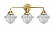  288-3W-SG-G534-LED - Oxford - 3 Light - 26 inch - Satin Gold - Bath Vanity Light