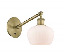  317-1W-AB-G91-LED - Fenton - 1 Light - 7 inch - Antique Brass - Sconce