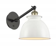  317-1W-BAB-M14-W-LED - Adirondack - 1 Light - 8 inch - Black Antique Brass - Sconce