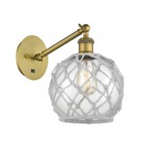  317-1W-BB-G122-8RW-LED - Farmhouse Rope - 1 Light - 8 inch - Brushed Brass - Sconce