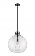  410-1PL-BK-G410-16SDY - Newton Sphere - 1 Light - 16 inch - Matte Black - Cord hung - Pendant