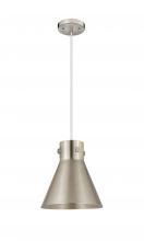  410-1PM-SN-M411-10SN - Newton Cone - 1 Light - 10 inch - Satin Nickel - Cord hung - Pendant