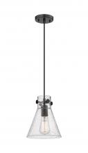  410-1PS-BK-G411-8SDY - Newton Cone - 1 Light - 8 inch - Matte Black - Cord hung - Pendant