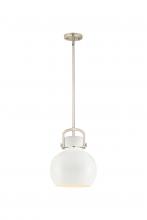  410-1SM-SN-M410-10W - Newton Sphere - 1 Light - 10 inch - Satin Nickel - Mini Pendant