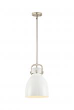  410-1SM-SN-M412-10W - Newton Bell - 1 Light - 10 inch - Satin Nickel - Mini Pendant