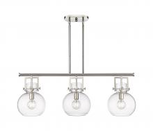  411-3I-PN-G410-10CL - Newton Sphere - 3 Light - 42 inch - Polished Nickel - Island Light