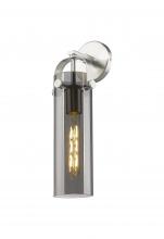  413-1W-SN-G413-1W-4SM - Pilaster - 1 Light - 4 inch Glass - Satin Nickel - Sconce