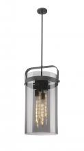  413-4SL-BK-G413-4S-12SM - Pilaster - 4 Light - 12 inch - Matte Black - Pendant