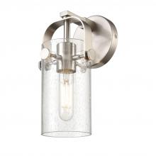  423-1W-SN-G423-7SDY - Pilaster - 1 Light - 7 inch Long Glass - Brushed Satin Nickel - Sconce