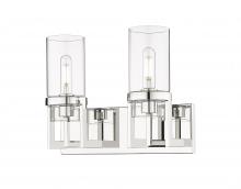  426-2W-PN-G426-8CL - Utopia - 2 Light - 15 inch - Polished Nickel - Bath Vanity Light