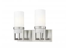  426-2W-SN-G426-8WH - Utopia - 2 Light - 15 inch - Satin Nickel - Bath Vanity Light