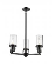  426-3CR-BK-G426-8CL - Utopia - 3 Light - 22 inch - Matte Black - Pendant