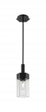  427-1S-BK-G427-9CL - Claverack - 1 Light - 6 inch - Matte Black - Pendant