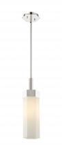  427-1S-PN-G427-14WH - Claverack - 1 Light - 6 inch - Polished Nickel - Pendant