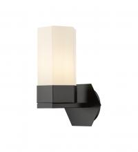  427-1W-BK-G427-9WH - Claverack - 1 Light - 6 inch - Matte Black - Sconce