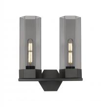  427-2W-BK-G427-14SM - Claverack - 2 Light - 13 inch - Matte Black - Bath Vanity Light