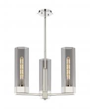  427-3CR-PN-G427-14SM - Claverack - 3 Light - 22 inch - Polished Nickel - Pendant