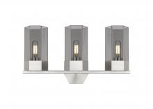  427-3W-SN-G427-9SM - Claverack - 3 Light - 22 inch - Satin Nickel - Bath Vanity Light