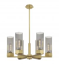  427-6CR-BB-G427-14SM - Claverack - 6 Light - 28 inch - Brushed Brass - Chandelier