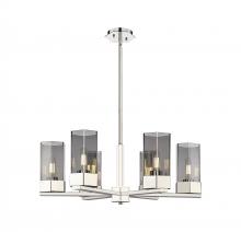  427-6CR-PN-G427-9SM - Claverack - 6 Light - 28 inch - Polished Nickel - Chandelier