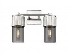  428-2W-PN-G428-7SM - Bolivar - 2 Light - 14 inch - Polished Nickel - Bath Vanity Light