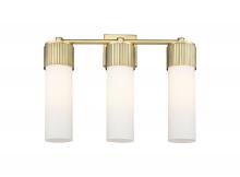  428-3W-BB-G428-12WH - Bolivar - 3 Light - 21 inch - Brushed Brass - Bath Vanity Light