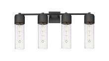  428-4W-BK-G428-12SDY - Bolivar - 4 Light - 31 inch - Matte Black - Bath Vanity Light