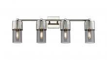  428-4W-PN-G428-7SM - Bolivar - 4 Light - 31 inch - Polished Nickel - Bath Vanity Light